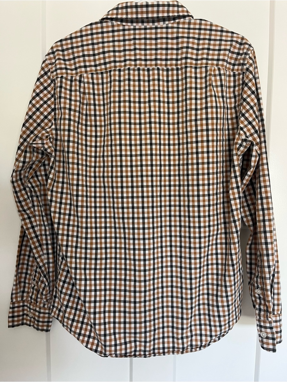 American Eagle Men's Plaid Gingham Button Down Shirt (M) - Picture 2 of 3